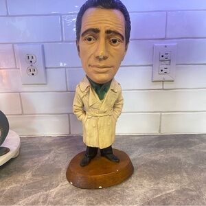 RARE Vintage 1973 Esco Products Chalkware Humphrey Bogart 16" Statue Figure
